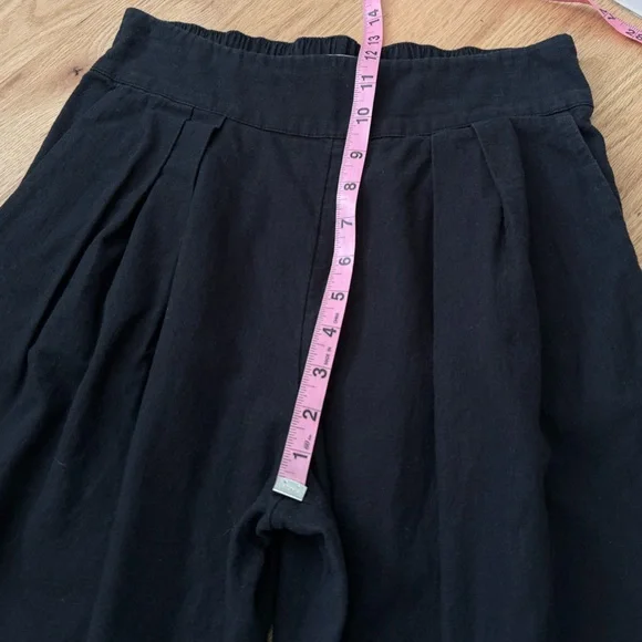 Abercrombie & Fitch Linen Wide Leg Black Pants Small Petite - Picture 6 of 11